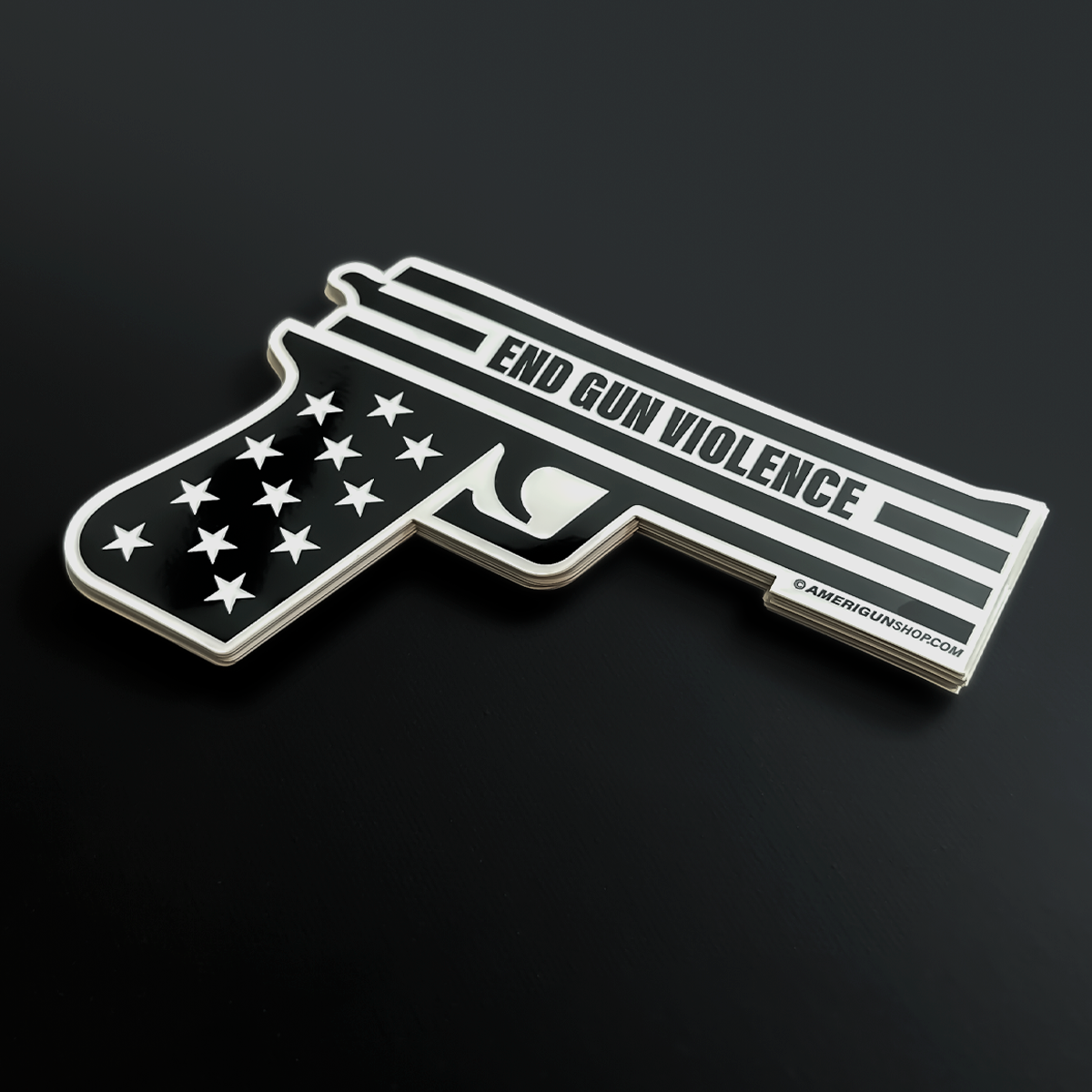 AMERIGUN PISTOL GUN SAFETY STICKER - XLarge