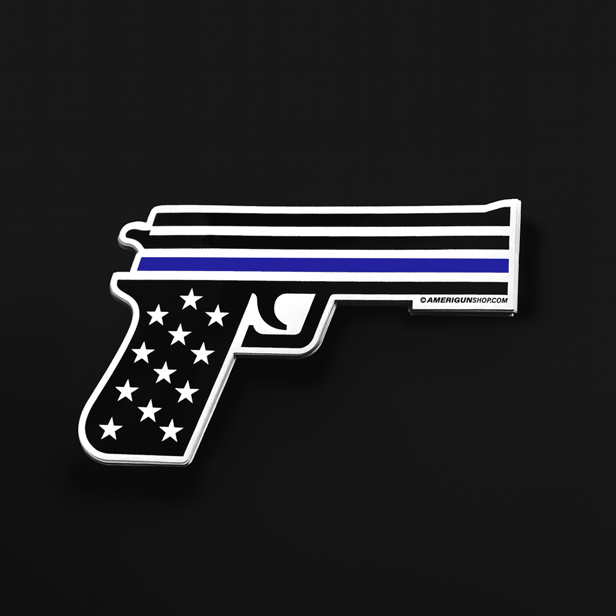 AMERIGUN THIN BLUE LINE STICKER